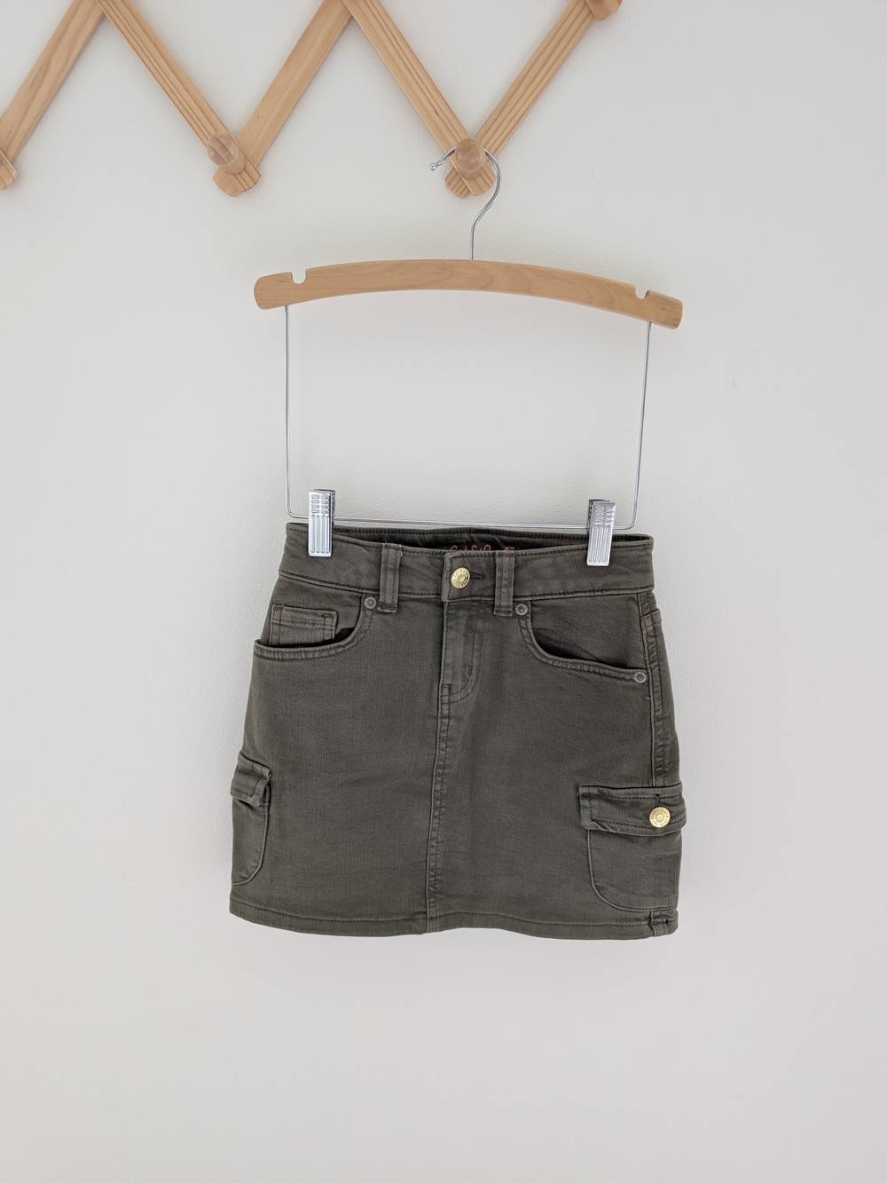 Cat & Jack Girls Olive Denim Skirt Size 6